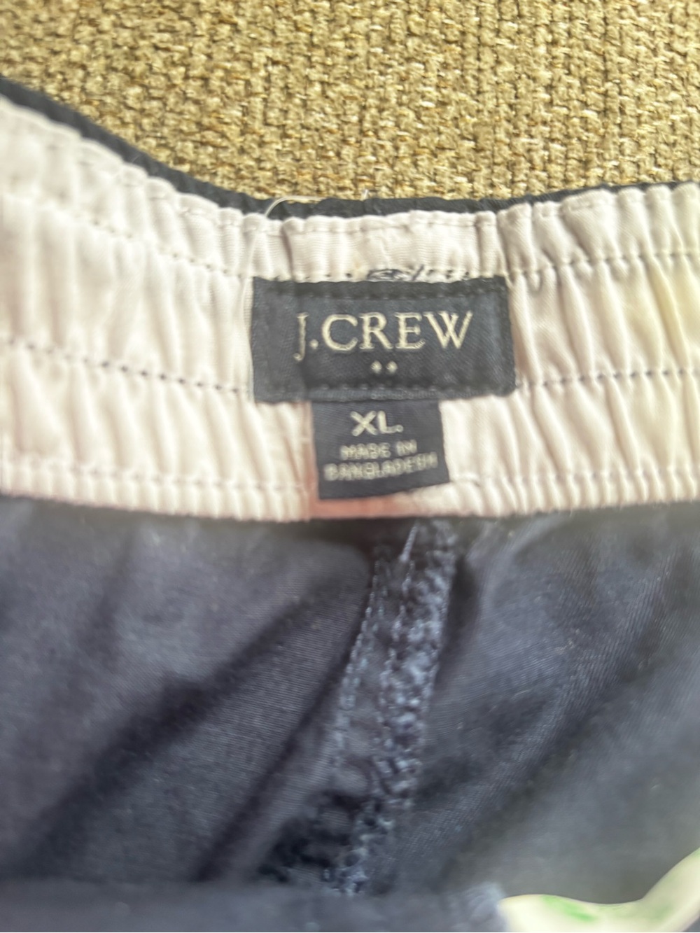 J.Crew Men's Blue elastic waist Shorts with drawstrings., side pockets EUC
